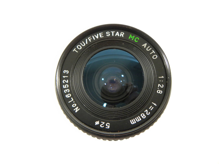 Tou/Five Star MC Auto 28mm f2.8 Canon FD Mount Lenses Small Format - Canon FD Mount lenses Five Star 635213