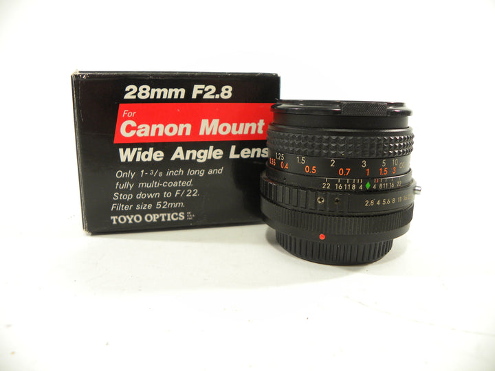 Tou/Five Star MC Auto 28mm f2.8 Canon FD Mount Lenses Small Format - Canon FD Mount lenses Five Star 635213