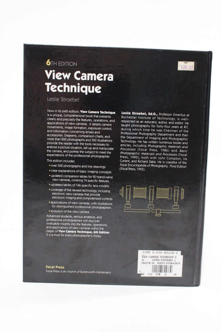 View Camera Technique 6th Edition by Leslie Stroebel Books and DVD's Focal Press 1015241106