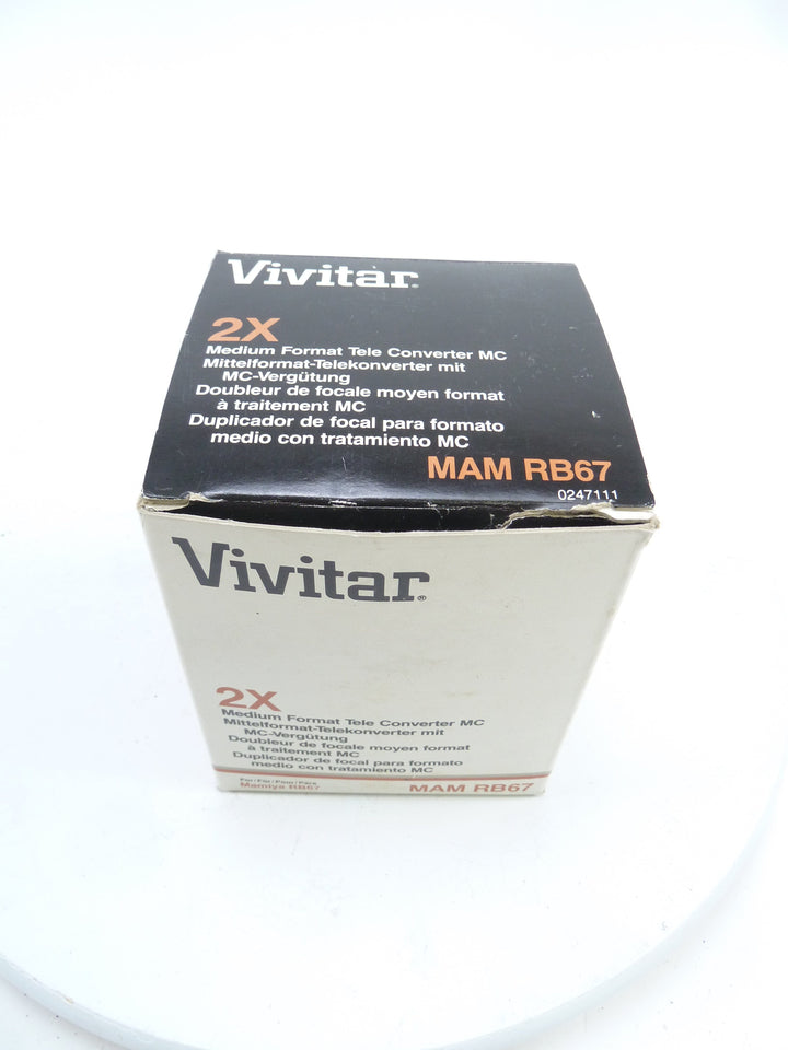 Vivitar 2X MC Teleconverter for Mamiya RB67 Lens Adapters and Extenders Vivitar 11112410