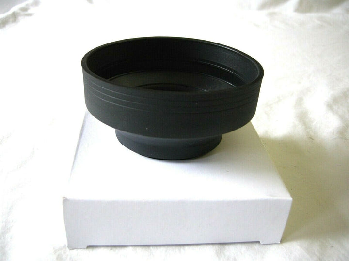 58mm 3 Stage Collapsible Rubber Lens Hood for Mamiya Canon Nikon Sony Pentax Lens Accessories - Lens Hoods Generic HOOD58MM