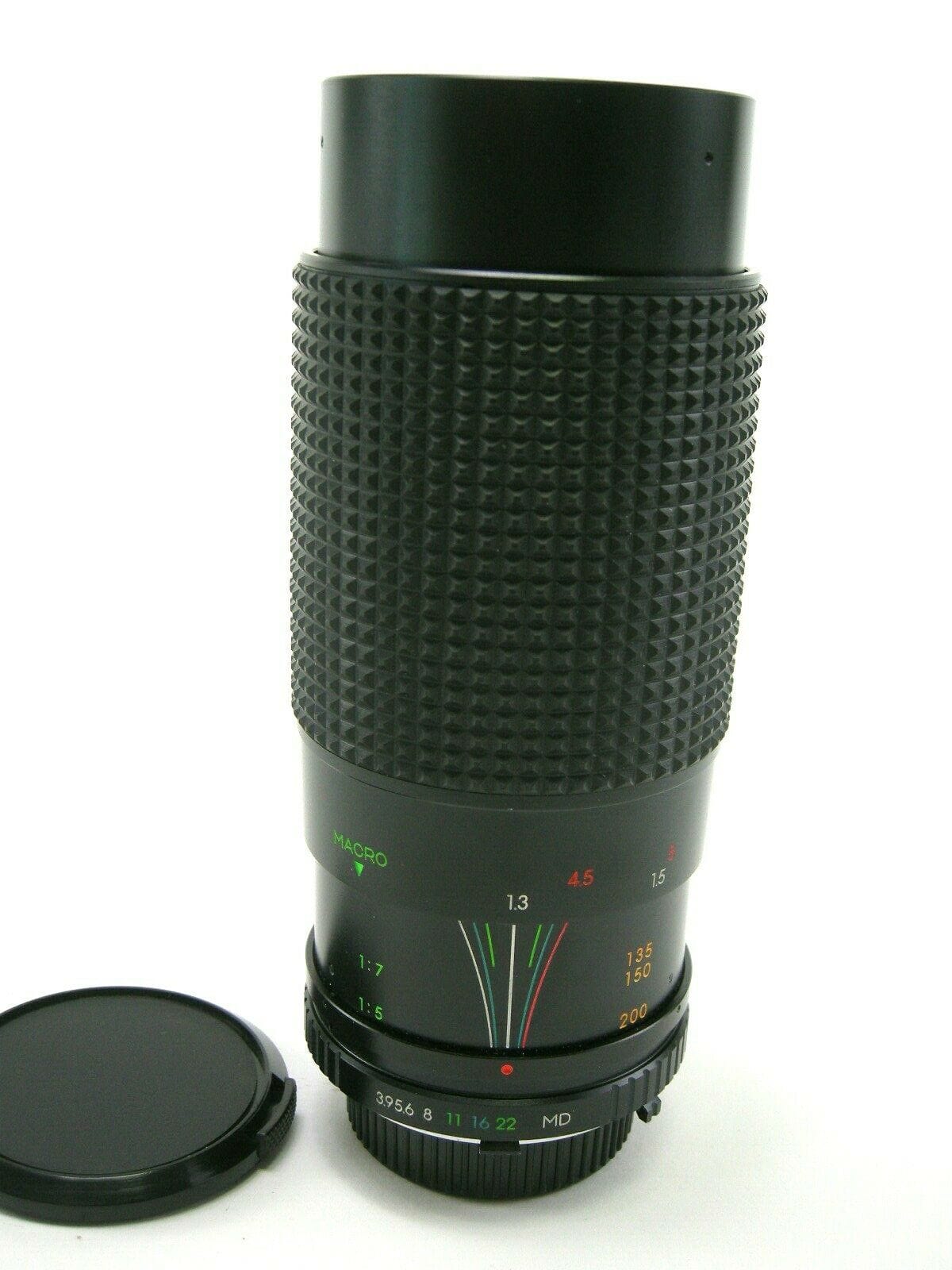 MC Super Albinar Auto 200mm F3.3 Prime Lens with Integrated Lens Hood for Minolta MC/MD Mount - selling Includes Hoya (Skylight) 1B filter.