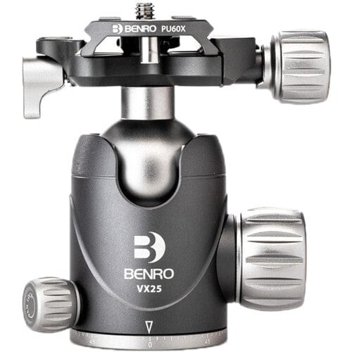 Benro VX25 Two Series Arca-Swiss Style Aluminum Ballhead with PU60N Camera Plate (VX25) Tripods, Monopods, Heads and Accessories Benro BENROVX25