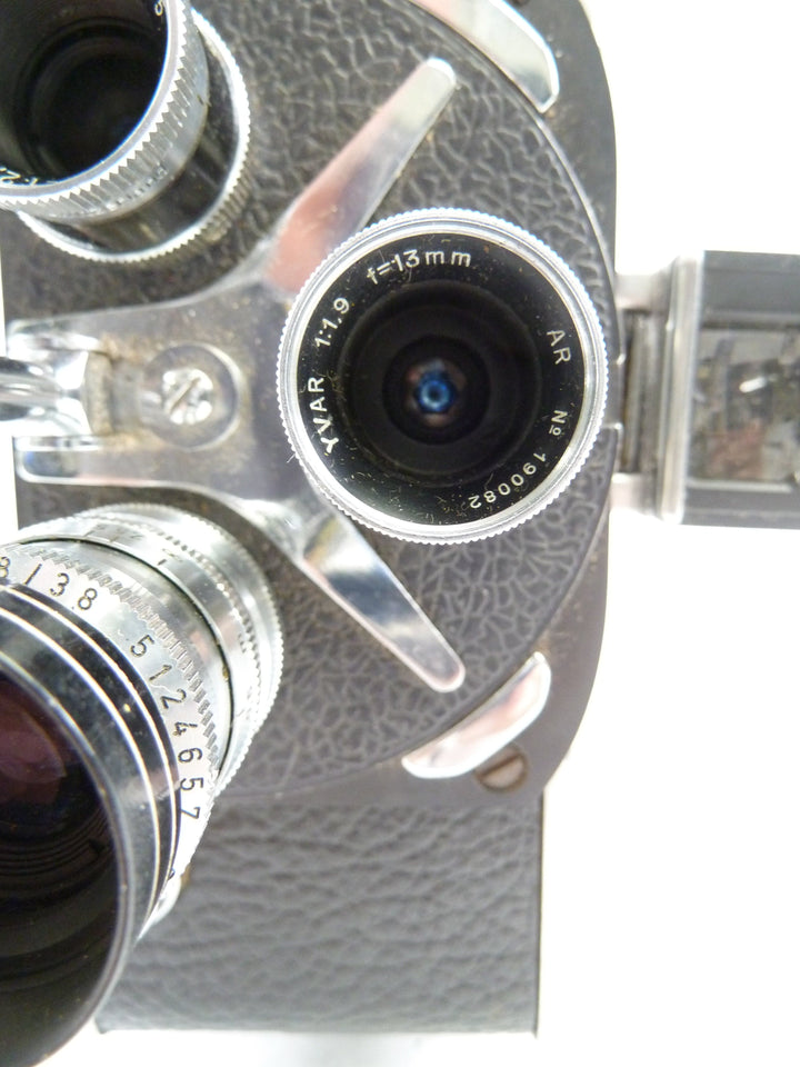 Bolex Supreme 16MM Movie Camera with Yvar 12.5mm F2.5, 13MM 1.9, and Xenar 38MM F2.8 Movie Cameras and Accessories Bolex 962221