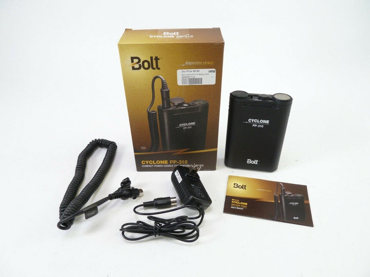Bolt Cyclone PP-310 Battery Pack in OEM Box, BO-1006 CZ Cable, Charger & Manual. Flash Units and Accessories - Flash Accessories Bolt GHCQ1112