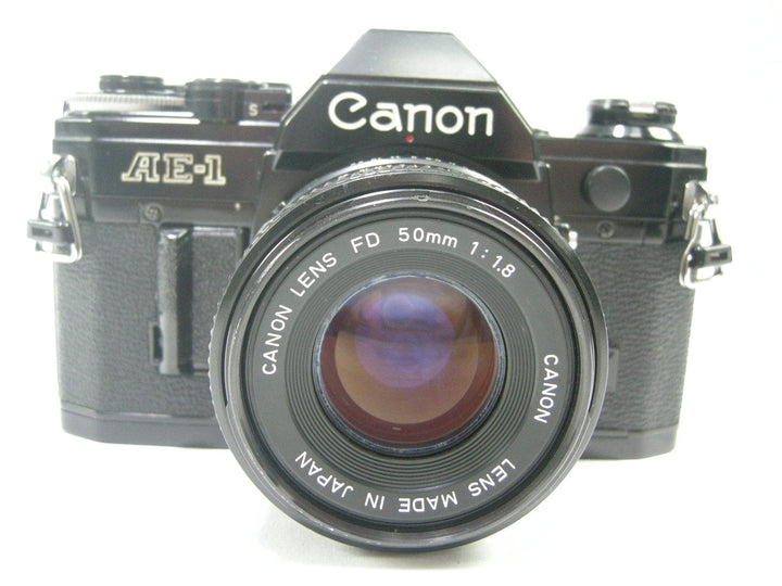 Canon AE-1 35mm SLR camera (Black) w/50mm f1.8 35mm Film Cameras - 35mm SLR Cameras - 35mm SLR Student Cameras Canon 4343309