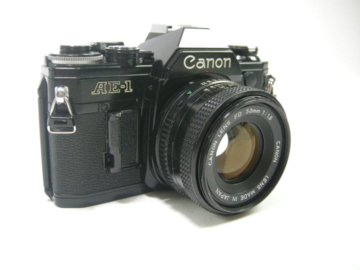 Canon AE-1 35mm SLR camera (Black) w/50mm f1.8 35mm Film Cameras - 35mm SLR Cameras - 35mm SLR Student Cameras Canon 4343309