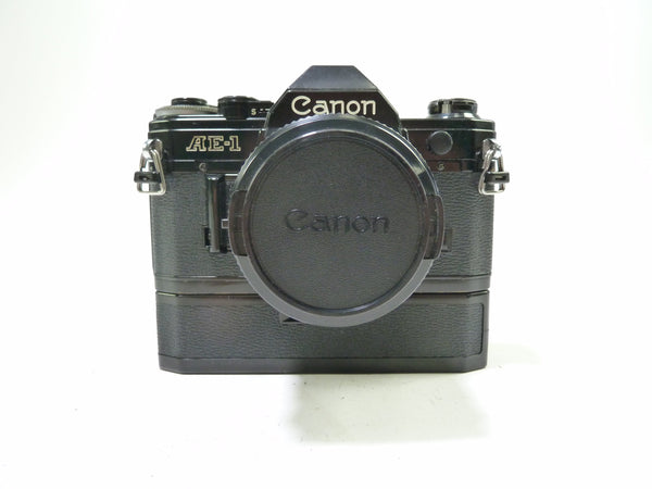 Canon AE-1 (Black) 35mm SLR Camera w/50mm f/1.8 S.C. Lens and Power Winder 35mm Film Cameras - 35mm SLR Cameras Canon 2762318