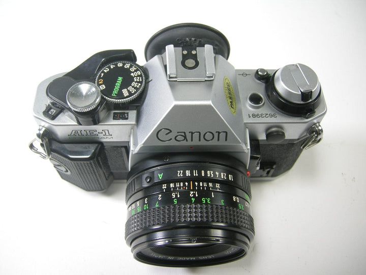 Canon AE-1 Program 35mm SLR w/50mm f1.8 35mm Film Cameras - 35mm SLR Cameras - 35mm SLR Student Cameras Canon 3623981