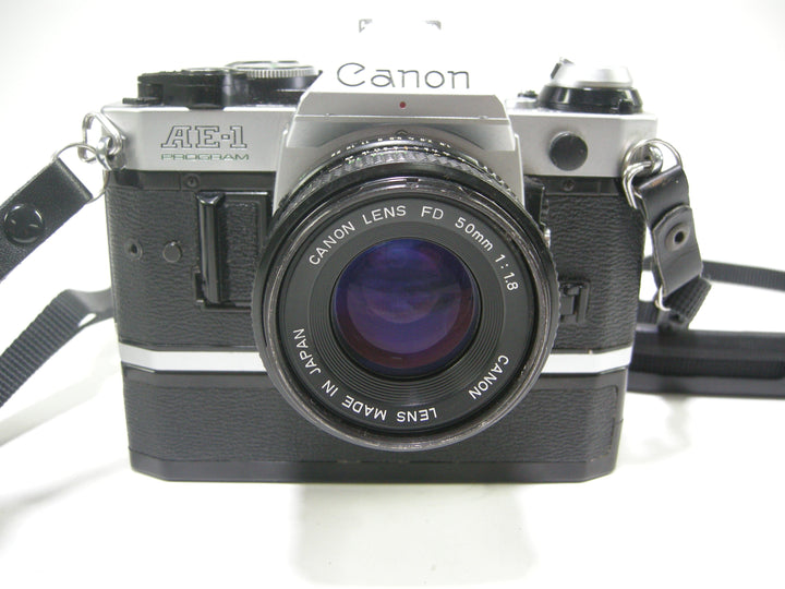 Canon AE-1 Program 35mm SLR w/50mm f1.8 & Power Winder A 35mm Film Cameras - 35mm SLR Cameras - 35mm SLR Student Cameras Canon 2018446