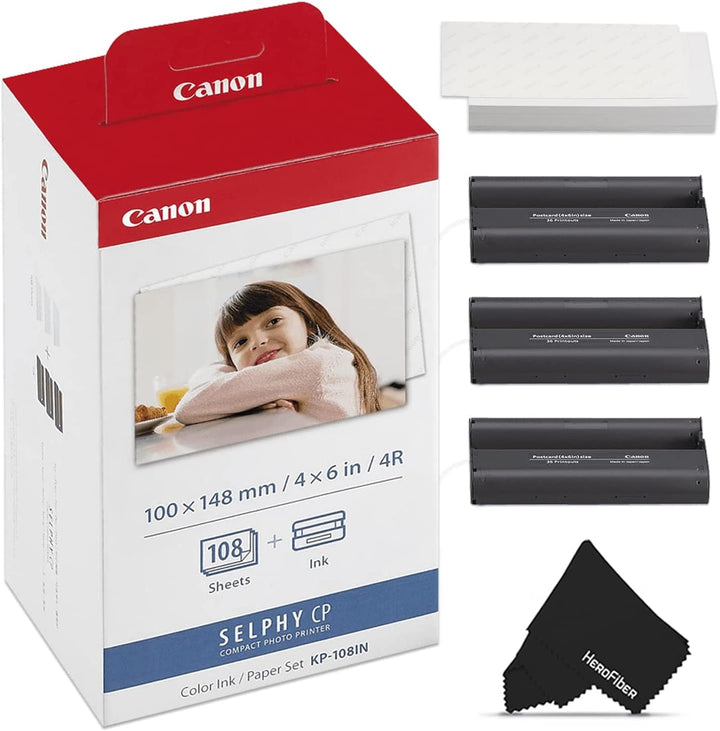 Canon KP-108N 108 Sheet Selphy Printer Paper Pack Other Items Canon KP108INC