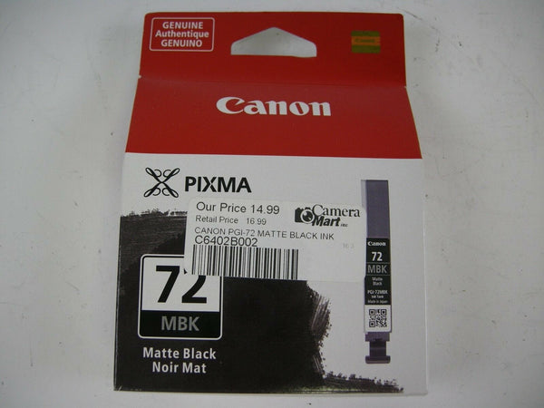 Canon Pixma Ink Cartridge 72 Matte Black NEW IN BOX Ink Jet Cartridges Canon C6402B002