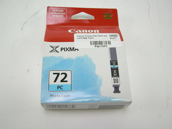 Canon Pixma Inkjet Ink 72 Cyan Ink Jet Cartridges Canon PGI-72PC