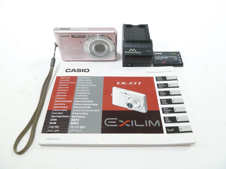 Casio EX-Z77 Exilim Digital Point & Shoot Camera - 7.2 MP - PINK Digital Cameras - Digital Point and Shoot Cameras Casio 82070434A