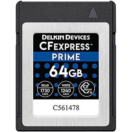 Delkin 64GB CFexpress Type B Memory Card Prime Memory Cards Delkin PRO6947