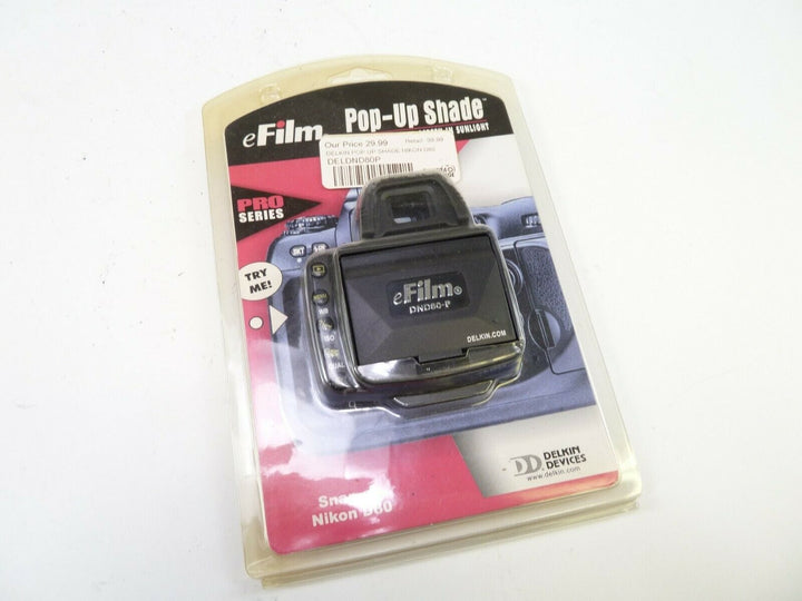 Delkin Snap-On Pop-Up Pro Series Shade for Nikon D80 - New in Packaging! LCD Protectors and Shades Delkin DELDND80P