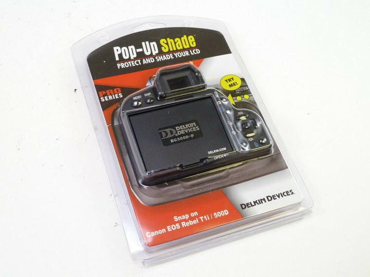 Delkin Snap-On Pop-Up Shade for Canon EOS Rebel T1i / 500D - New in Packaging! LCD Protectors and Shades Delkin DELDC500DP