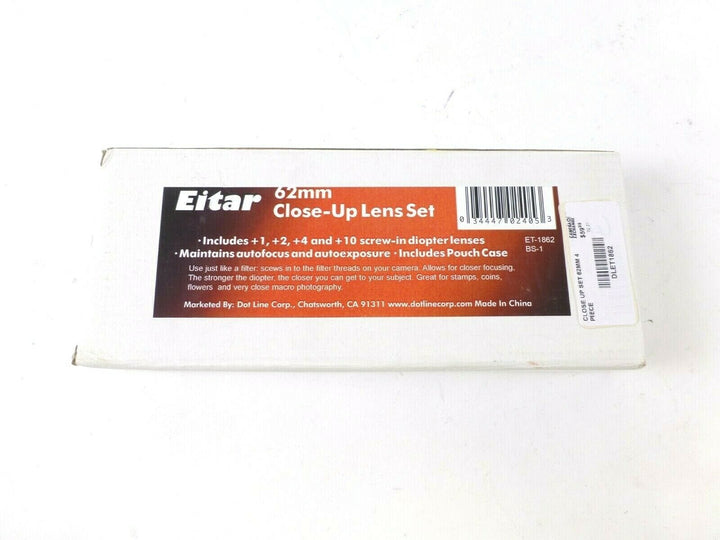 Eitar 62mm Close-Up 4-Filter Lens Set in OEM Box with Case - NEW! Filters and Accessories Dotline DLET1862