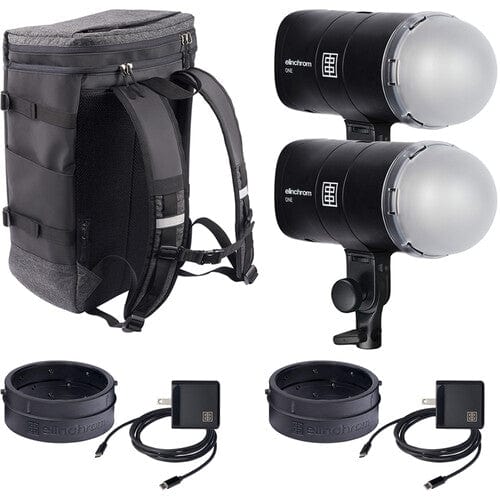 Elinchrom ONE Off Camera Flash Dual Kit Studio Lighting and Equipment - Battery Powered Strobes Elinchrom EL20931.2