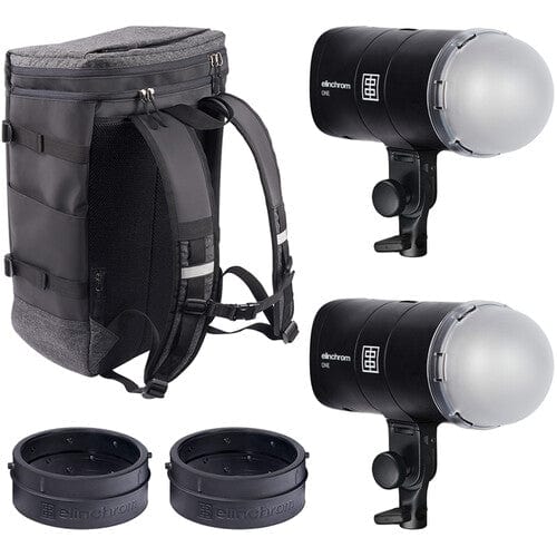 Elinchrom ONE Off Camera Flash Dual Kit Studio Lighting and Equipment - Battery Powered Strobes Elinchrom EL20931.2