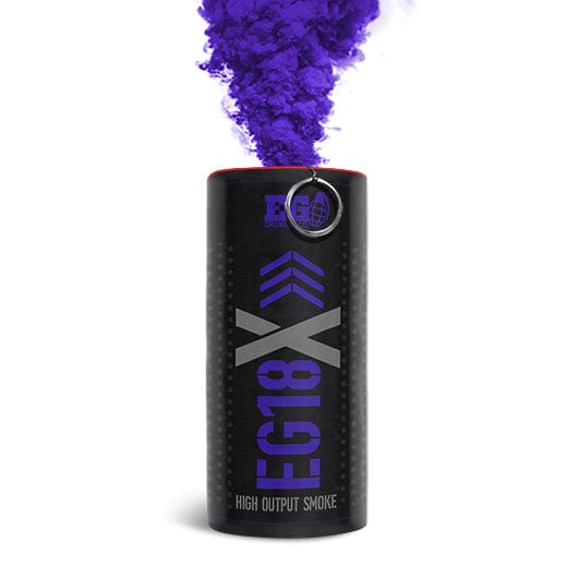 Enola Gaye EG18X: Wire Pull High Output Smoke Grenade - Purple Props - Special Effects Enola Gaye EG18X - Purple