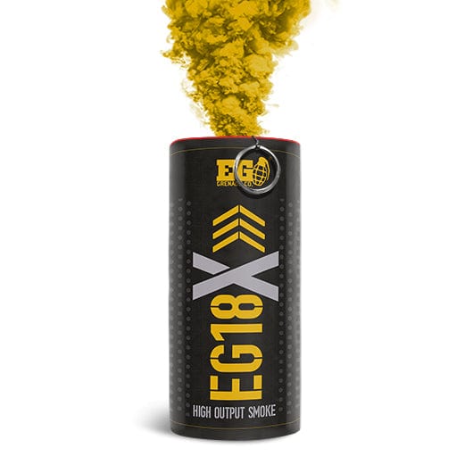 Enola Gaye EG18X: Wire Pull High Output Smoke Grenade - Yellow Props - Special Effects Enola Gaye EG18X - Yellow