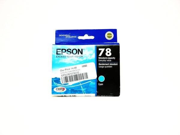 Epson 78 Claria Hi-Definition Cyan Ink Cartridge Ink Jet Cartridges Epson EPSONT078220