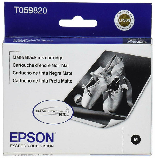 Epson Matte Black Ink for R2400 Printer T059820 - Expired Ink Jet Cartridges Epson EPSONT059820