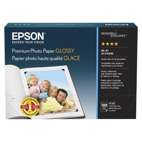 Epson Premium Photo Paper Glossy 4x6 100 sheets Ink Jet Paper Epson EPSONGLSS46