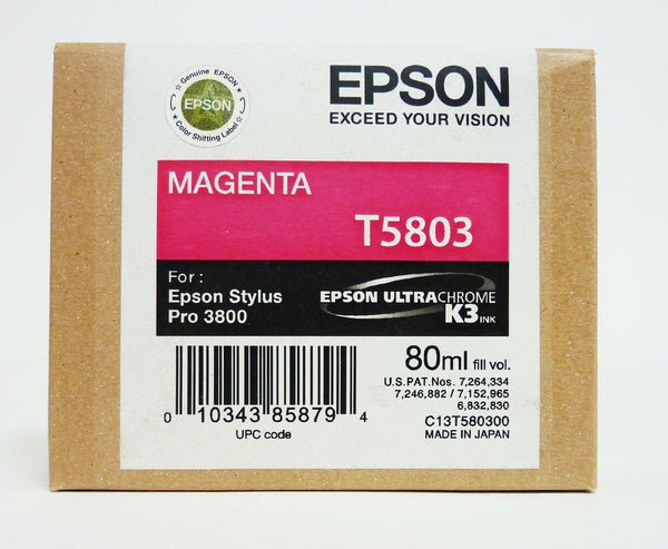 Epson UltraChrome K3 Magenta Ink Cartridge (80 ml) Dated 03/2011 Ink Jet Cartridges Epson EPSONT580300