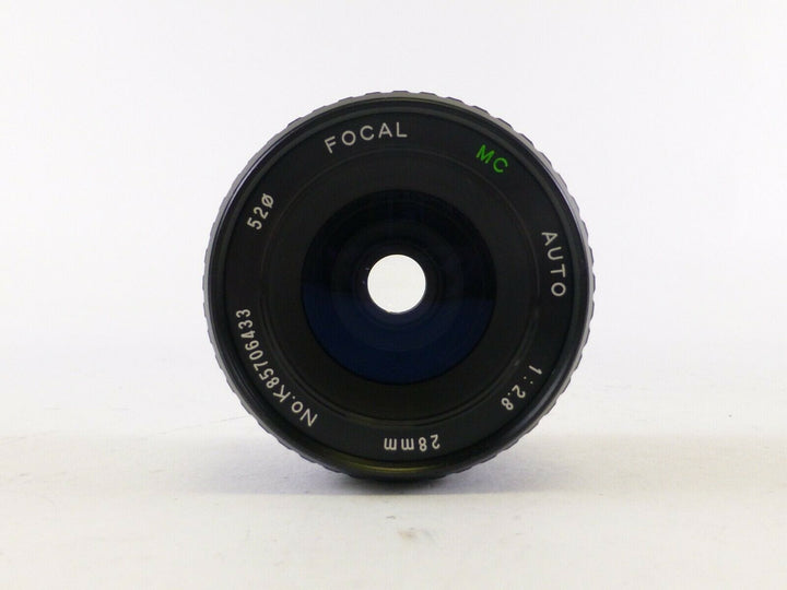 Focal MC Auto 28mm F/2.8 Lens for PK Mount Lenses - Small Format - K Mount Lenses (Ricoh, Pentax, Chinon etc.) Focal K85706433