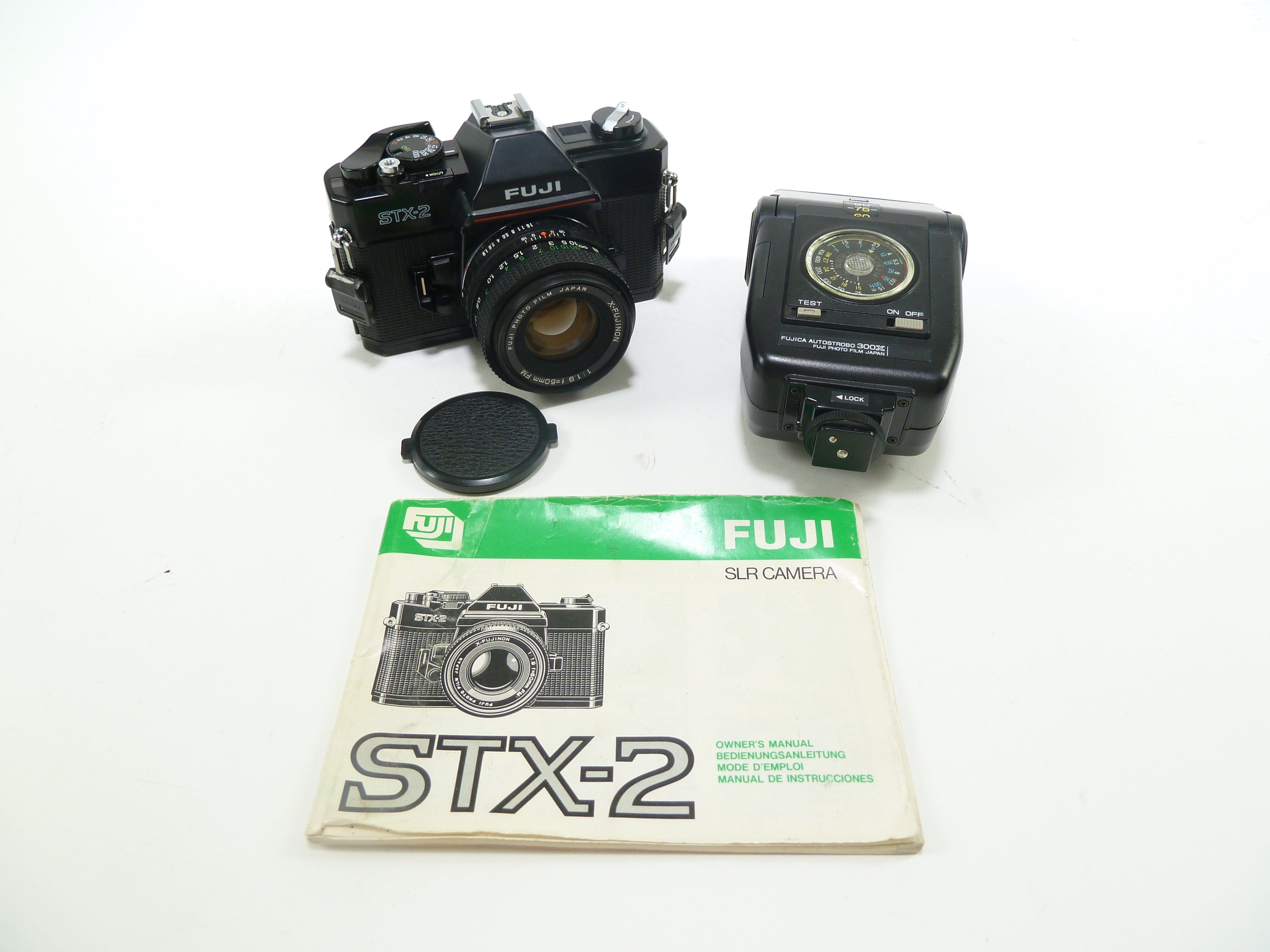 Fuji STX-2 x-Fujinon 50mm 3本セット Fuji STX-2 35mm Film Camera with X-Fujinon 50mm f/1.9 FM Lens and