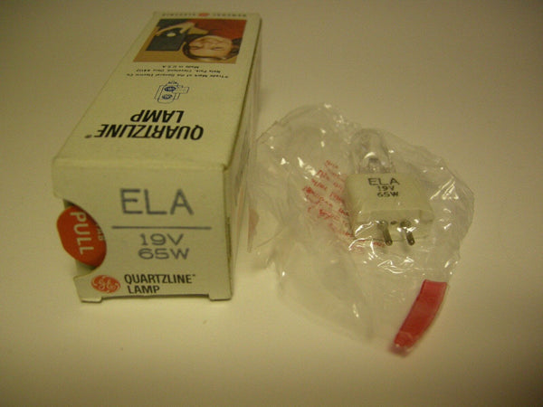 GE Quartzline Lamp ELA 19V 65W  Nos Lamps and Bulbs Various GE-ELA