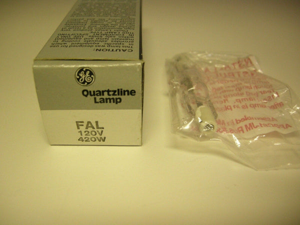 GE Quartzline Lamp FAL 120V 420W  NOS Lamps and Bulbs Various GE-FAL