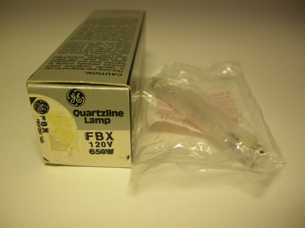 GE Quartzline Lamp FBV 120V 650W  NOS Lamps and Bulbs Various GE-FBX