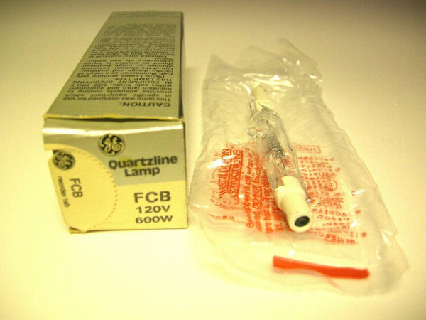 GE Quartzline Lamp FCB 120V 600W  NOS Lamps and Bulbs Various GE-FCB