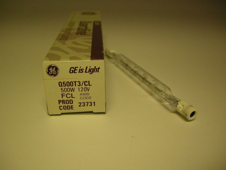GE Quartzline Tungsten Halogen Lamp FCL 120V 500W  NOS Lamps and Bulbs Various GE-FCL