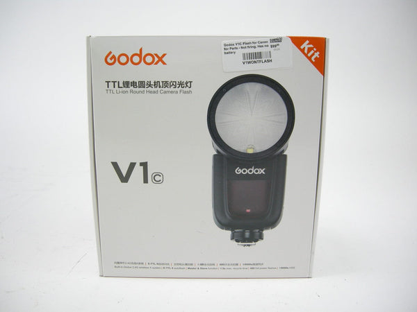 Godox V1C Flash for Canon - Parts Only Flash Units and Accessories - Shoe Mount Flash Units Godox V1WONTFLASH