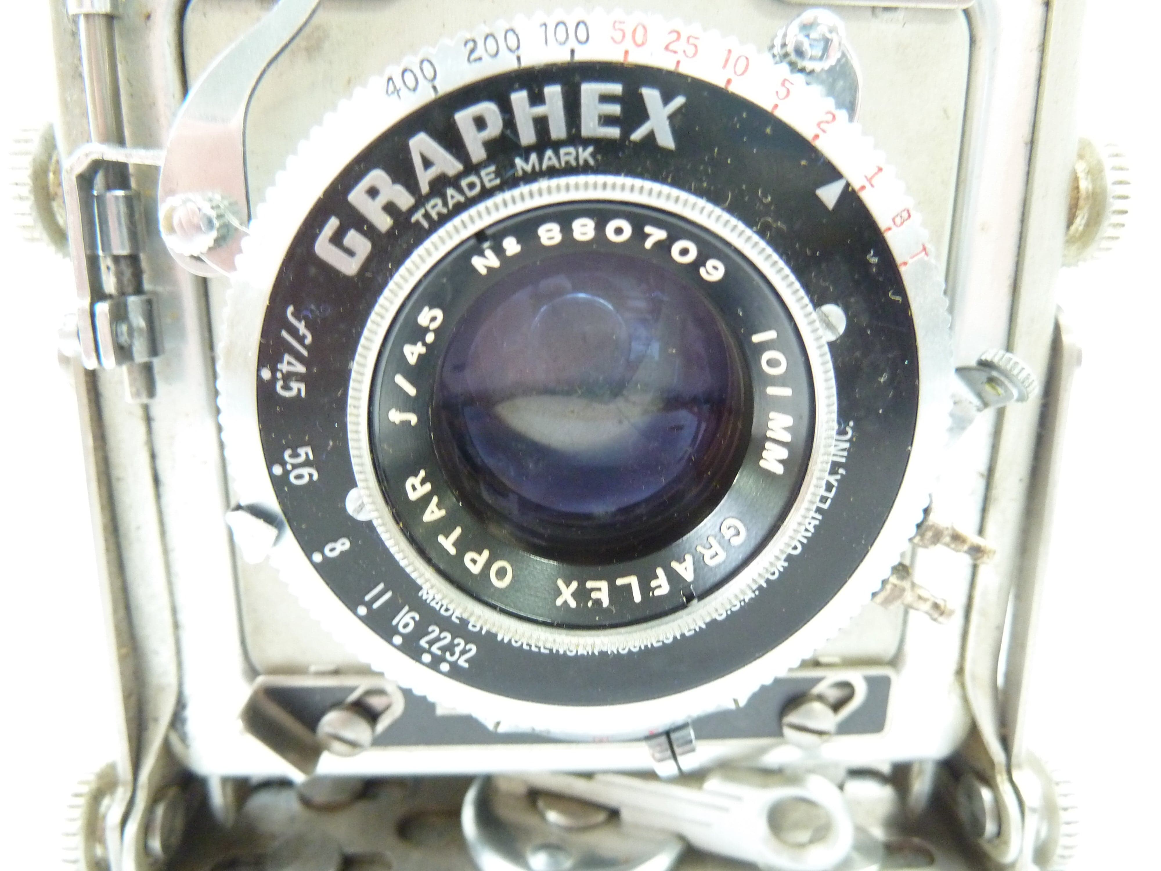 Graflex Crown Graphic 2X3 with Graflex Optar 101MM F4.5 Lens – Camera ...