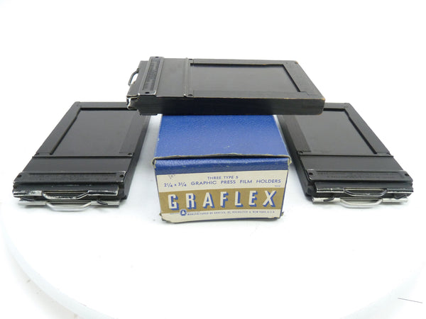 Graflex Film Holders 2 1/4X 3 1/4  (3) in original box, total of 3 holders Large Format Equipment - Film Holders Graflex 11022222