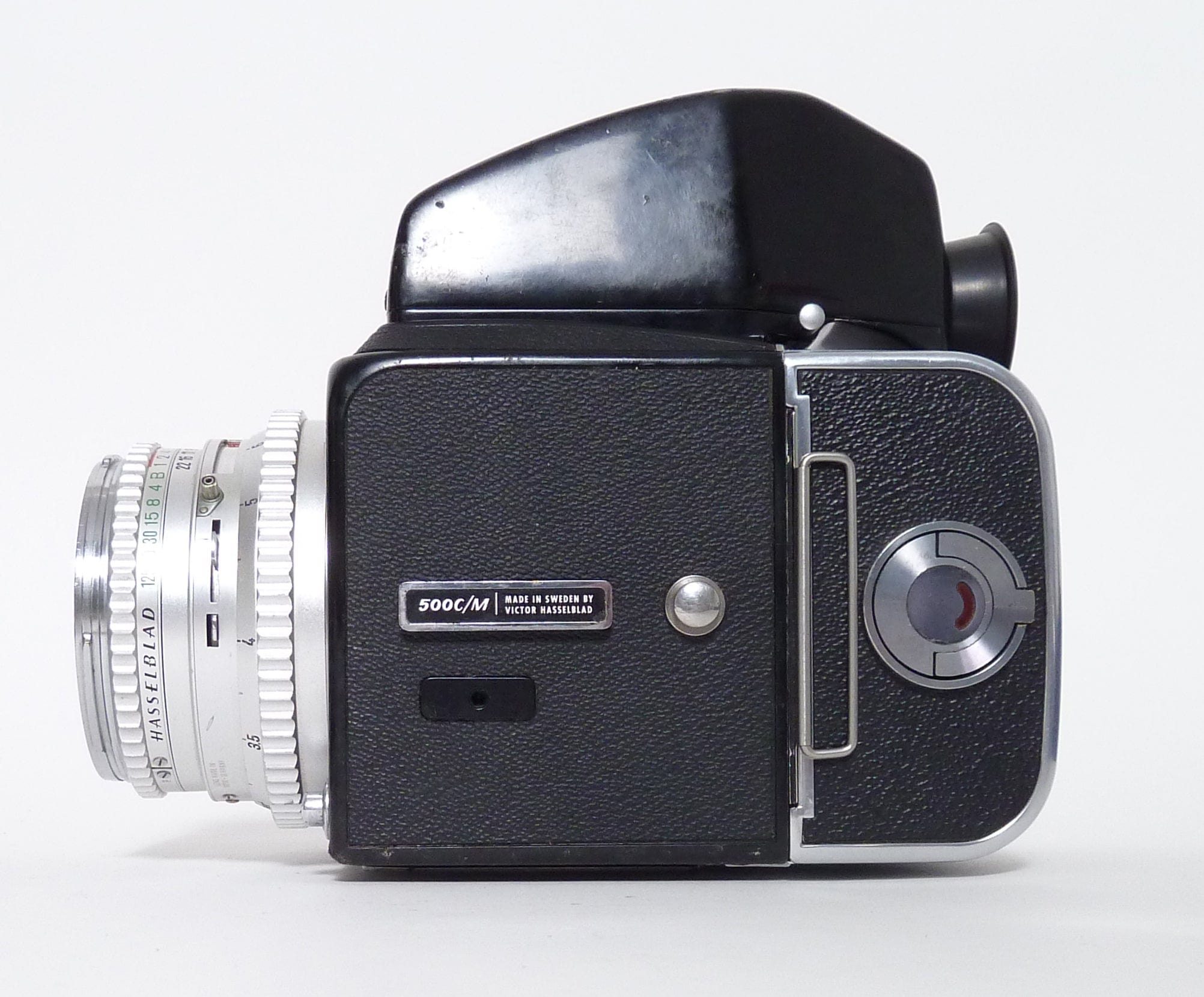 Hasselblad 500C/M with 80mm f2.8 A12 Back and Std Prism