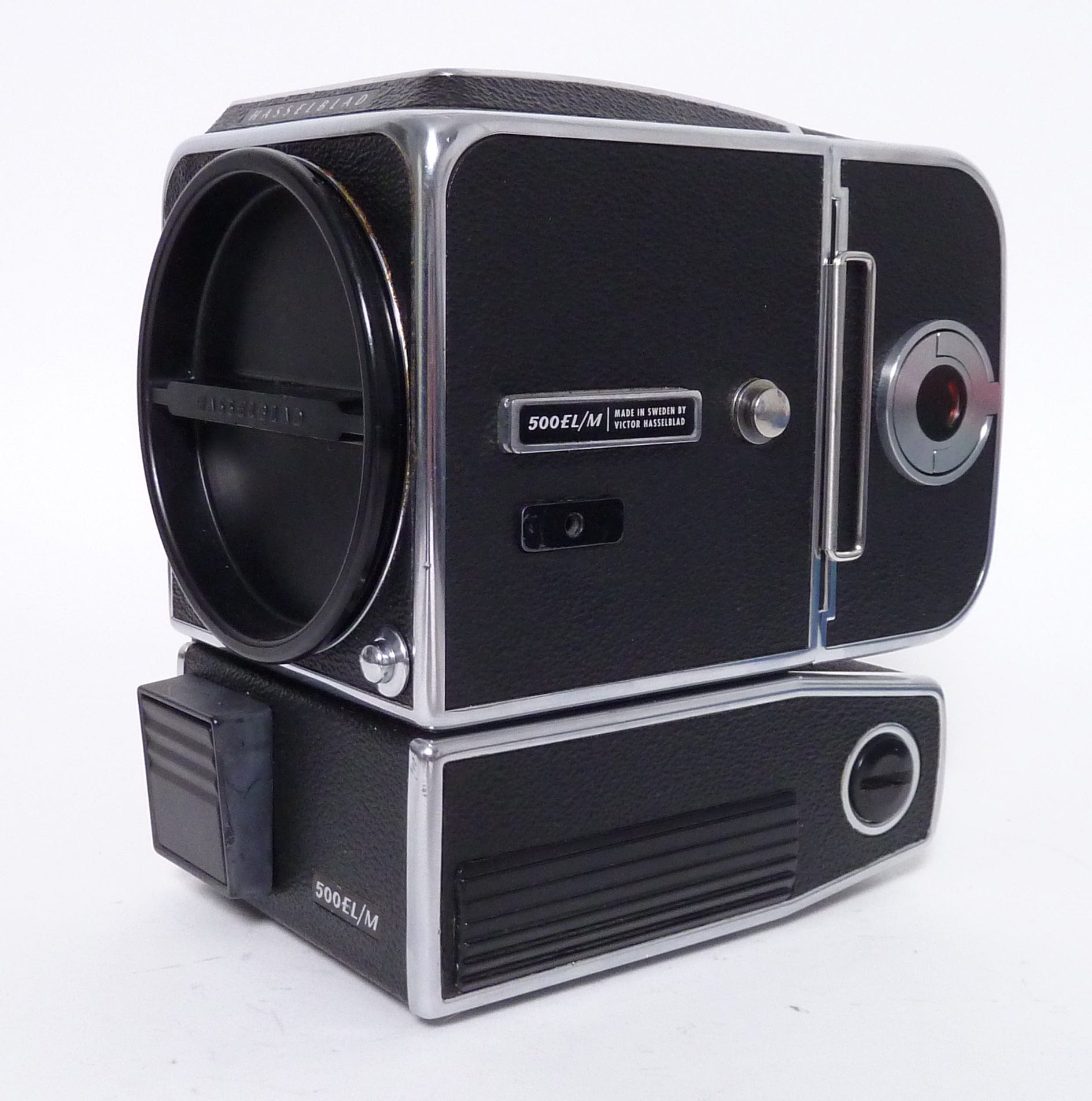 Hasselblad 500EL/M Body with A12 Back and 9V Adapter – Camera Exchange