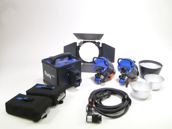 Hensel Porty L 1200 Power Pack w/  EH Mini 1200 P 2 Light Kit Studio Lighting and Equipment Hensel 12PMX902620
