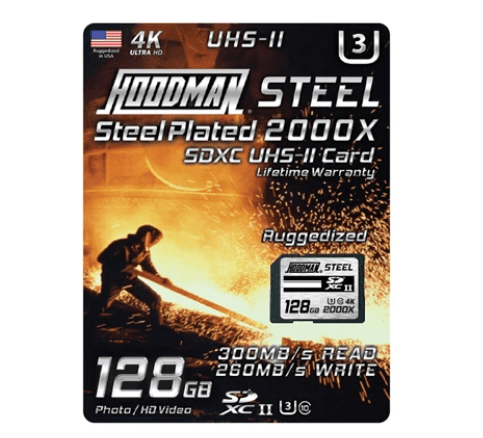 Hoodman 128GB SDXC UHS-II 8K 2000X Memory Card Memory Cards Hoodman HOODMANHS128GBSD2