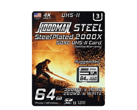 Hoodman 64GB SDXC UHS-II 8K 2000X Memory Card Memory Cards Hoodman HOODMANHS64GBSD2