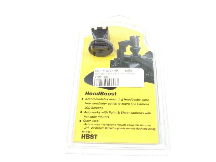 Hoodman Hoodboost Hot Shoe Riser / Extender Adapter - NEW in OEM Packaging. Loupes, Magnifiers and Light Boxes Hoodman HMH-BST