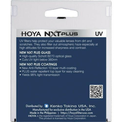 Hoya 77MM NXT Plus UV Filter - Authorized USA Dealer Filters and Accessories Hoya A-NXTPL77UV