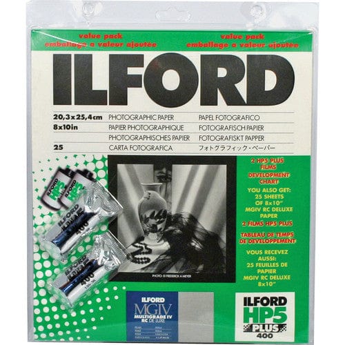 Ilford Multigrade IV RC Pearl Deluxe 8 x 10" Paper & HP5 Plus Film (25 Sheets) Darkroom Supplies - Paper Ilford DI-1180684