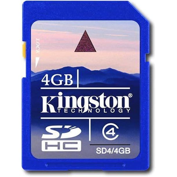 Kingston 4GB SDHC Class 4 SD Memory Card Memory Cards Kingston 740617111286
