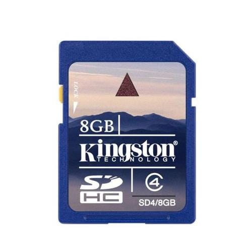 Kingston 8GB SDHC Class 4 SD Memory Card Memory Cards Kingston 740617114577